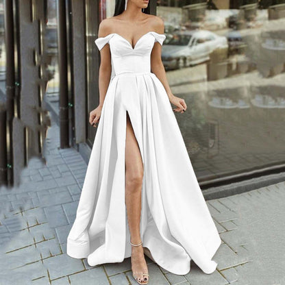 Multicolor V-neck Backless Tube Top Dress for Women