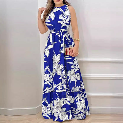 Floral Halter Neck Summer Dress