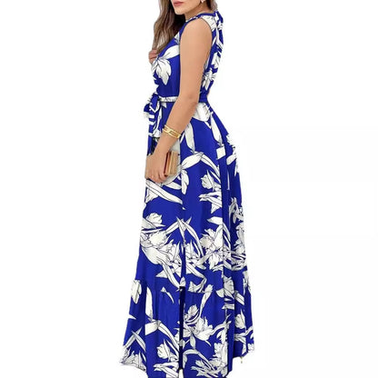 Floral Halter Neck Summer Dress